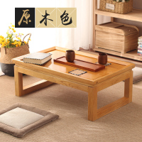 苏宁放心购喝茶桌子实木榻榻米桌子矮桌飘窗茶几阳台炕桌中式禅意简约小茶几琴桌 120*60*30(榆木/原色) 整装简