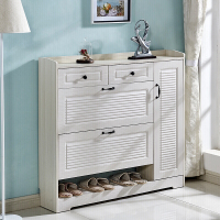 苏宁放心购鞋柜简约现代厅柜翻斗17cm简易经济大容量玄关鞋架家用口 二翻二抽一开120CM*24CM*107CM 苏香