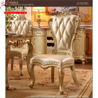 苏宁放心购实木餐桌椅欧式全香槟金长餐桌方桌饭法式新餐椅组合古典餐桌简约新款