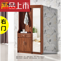 苏宁放心购中式简约实木厅柜衣帽柜穿衣镜组合挂衣架鞋柜带镜子玄关柜隔断组装简约新款