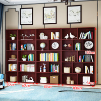 苏宁放心购书橱带储物柜文件办公大容量置物架组合书柜木质 ABCD2.8米红檀木 0.6米以下宽简约新款