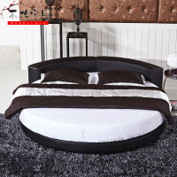 苏宁放心购圆床双人床小户型婚床时尚皮床软体床公主床水床简约现代圆形床 床+床垫+侧边墩+2个床头柜+吊篮 其他 框架结构