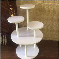 苏宁放心购木质货架圆形中岛柜礼品箱包展示架红酒柜台鞋店鞋架服装展柜简约新款