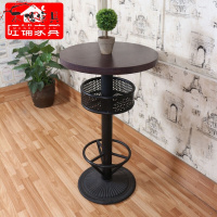 苏宁放心购简约休闲复古快餐小吃西餐厅咖啡馆桌椅长方形餐桌圆桌方桌简约新款