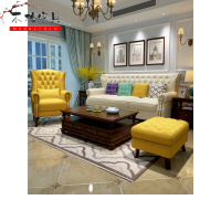 苏宁放心购布艺沙发地中海田园轻奢小户型客厅家具整装单三人++组合简约新款