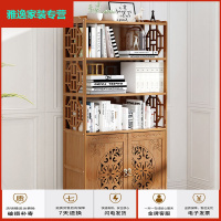 苏宁好货实木书架简易桌上书柜落地收纳柜客厅置物架储物柜博古架文件柜简约新款