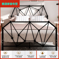 苏宁好货现代简约成人儿童铁艺床单人宿舍网红铁架子床1.2米1.8米双人铁床简约新款