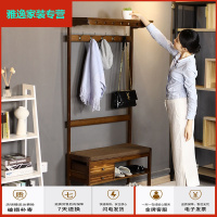 苏宁好货衣帽架落地卧室挂衣架子简易置物架简约现代家用衣服架子收纳实木简约新款