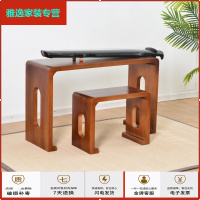 苏宁放心购烧桐木实木仿古琴桌共鸣琴桌古筝桌凳老桐木琴桌琴凳国学书法桌简约新款