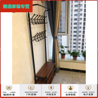 苏宁放心购简易衣帽架卧室玄关挂衣架客厅挂包鞋架组合家用落地衣架鞋柜一体简约新款