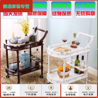 苏宁放心购双层实木小推车酒店餐厅送餐车移动酒水车4s店茶水车点心车蛋糕车简约新款
