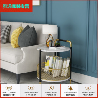 苏宁放心购意式极简设计岩板边几圆形沙发小边桌客厅阳台大理石角几简约现代简约新款