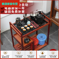 苏宁放心购移动茶车家用客厅茶桌茶几实木小茶台带轮茶水柜一体茶盘茶具套装简约新款