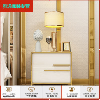 苏宁放心购床头柜简约后现代轻奢五金柜卧室储物柜简易小柜子迷你柜北欧ins简约新款