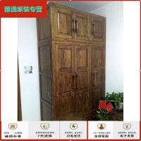 苏宁放心购榆木卧室家具 中式大衣橱 全实木挂衣柜 老榆木衣柜顶箱柜储物柜简约新款