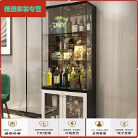 苏宁放心购现代钢化玻璃酒柜柜边柜客厅转角拐角柜手办展示柜储物收纳三角柜简约新款