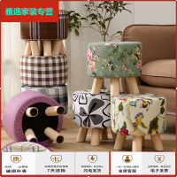 苏宁放心购实木布艺茶几凳子小板凳时尚换鞋凳家用搁脚凳矮凳客厅卧室沙发凳简约新款