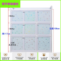 苏宁精选铝合金碗柜厨房柜子 餐边柜 储物柜煤气灶简易灶台柜橱柜组装 闪星星100*43*117cm三层九柜 6以上放