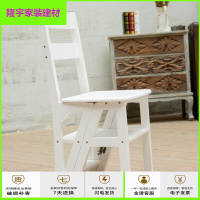 家具好货三层梯凳实木三层楼梯凳多层0收纳梯家用折叠梯椅两用室内梯子4阶爬梯放心购