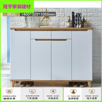 家具好货北欧风格口鞋柜实木腿简约现代多功能玄关厅柜经济型阳台储物柜客厅防尘玄关鞋柜 四款140*32.5*100(