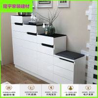 家具好货双面口玄关隔断鞋柜 进简约现代厅柜 客厅多功能 大容量双面隔断柜 换鞋凳 组装放心购