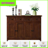 家具好货美式鞋柜实木欧式进大容量玄关柜 简约现代两三四中式厅柜 四鞋柜 150*38*110cm 整装放心购