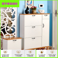 家具好货翻斗北欧17cm鞋柜家用口省空间简约现代厅柜经济型玄关柜 三翻100长25厚120高 组装放心购