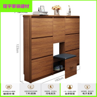 家具好货超薄鞋柜中式超薄鞋柜17cm简约现代翻斗厅柜省空间家用储物柜实木玄关柜 E130 1600*240*1230