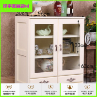 家具好货碗柜家用厨房透气储物柜餐边柜放剩菜柜简易橱柜小碗橱茶水柜定制 白色玻璃 双放心购
