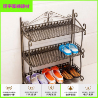 家具好货简易鞋架欧式田园铁艺鞋架 防尘多层收纳创意鞋柜 欧式 铁艺三层鞋架 铁质鞋架放心购