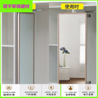 苏宁放心购板滑轨可旋转镜子试衣镜柜子里衣柜伸缩隐藏里面抽拉式穿衣镜 款80*35[太空银] 三节静音 其他;否简约新款