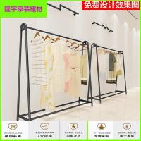 苏宁放心购落地式服装店展示架挂衣架双层服装架女装店货架高档礼服婚纱架子简约新款