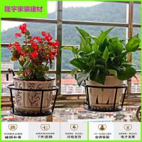 苏宁放心购欧式壁挂式花架客厅室外墙上置物花篮铁艺户外阳台田园悬挂花盆架简约新款