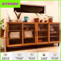 苏宁放心购简约实木书柜日式玻璃展示柜橱窗柜北欧餐边柜储物柜客厅茶水柜简约新款