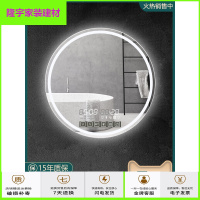苏宁放心购智能镜LED发光镜浴室卫生间防雾蓝牙壁挂触摸屏免打孔化妆圆镜子简约新款