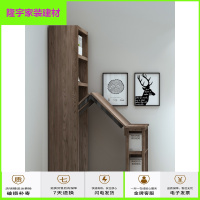 苏宁放心购转角伸缩折叠书桌书柜一体家用简约实木电脑桌写字台拐角床边书架简约新款