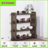 苏宁放心购日式实木茶棚博古架小茶壶架收纳架储物架置物架收纳柜多宝架绿色简约新款