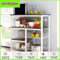 苏宁放心购厨房置物架落地式多层微波炉收纳架子家用多功能调味品碗架省空间简约新款