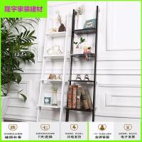 苏宁放心购北欧梯子形置物架多层靠挂墙壁上面卧室客厅转角装饰收纳创意书架简约新款