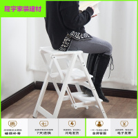苏宁放心购小凳子折叠便携实木家用梯凳梯子置物架免安装省空间室内登高凳子简约新款