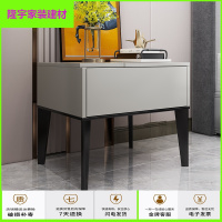 苏宁放心购实木极简床头柜简约现代卧室床边柜一抽烤漆储物柜收纳柜白色整装简约新款