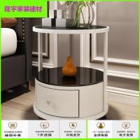 苏宁放心购时尚圆形床头柜简约现代欧式边几创意桌角几储物柜茶几收纳桌简约新款