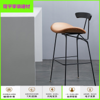 苏宁放心购北欧设计师蚂蚁酒吧椅工业风复古创意铁艺轻奢家用靠背高脚吧台凳简约新款