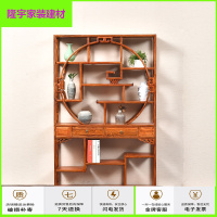 苏宁放心购博古架实木中式茶具架茶叶柜隔断置物架客厅玄关柜多宝阁茶架子简约新款