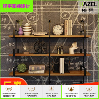 苏宁放心购墙上壁挂置物架铁艺书架水管挂架实木隔板客厅墙面加固层板壁柜子简约新款