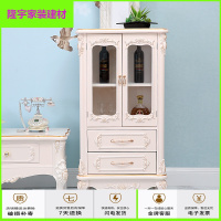 苏宁放心购现代简约实木小酒柜欧式装饰品摆件整装玄关柜展示柜隔断柜餐边柜简约新款