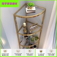 苏宁放心购碧桂园轻奢客厅创意展示架餐厅不锈钢多层挂墙架卧室拐转角置物架简约新款
