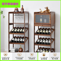 苏宁放心购欧式酒架酒吧落地酒柜葡萄酒红酒实木收纳展示架置物架酒杯架简约新款
