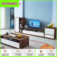 苏宁放心购现代简约客厅茶几电视柜白烤漆方几储物大容量大户型大空间收纳简约新款