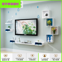 苏宁放心购墙上置物架机顶盒架壁挂墙面搁板创意格子客厅电视背景墙装饰隔板简约新款